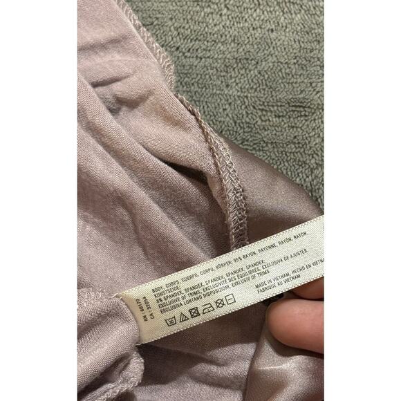 Anthro Pure Good V Neck 3/4 Length Sleeve Tunic Top Purple Lavender SZ Large - Picture 4 of 8